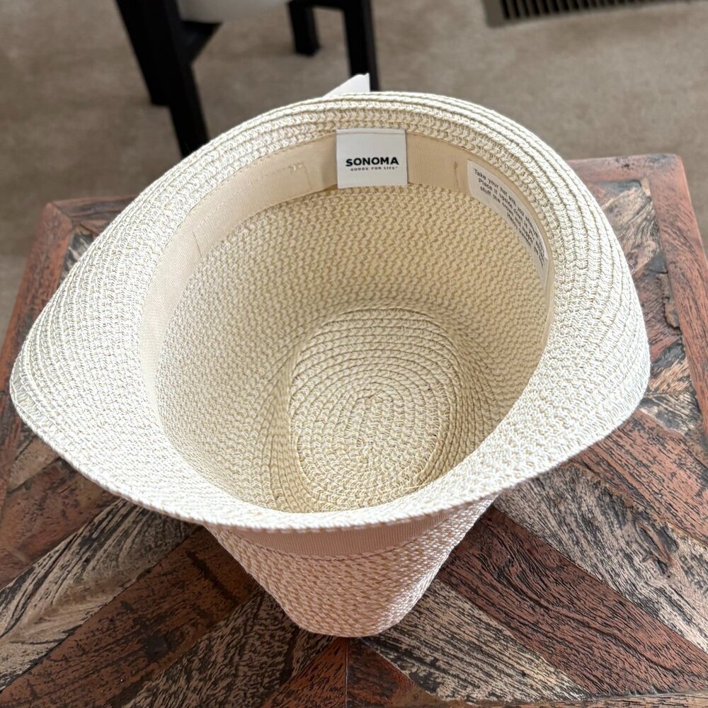 Sonoma Goods For Life Women's Packable Ivory Combo Classic Fedora Size OS - Picture 5 of 8